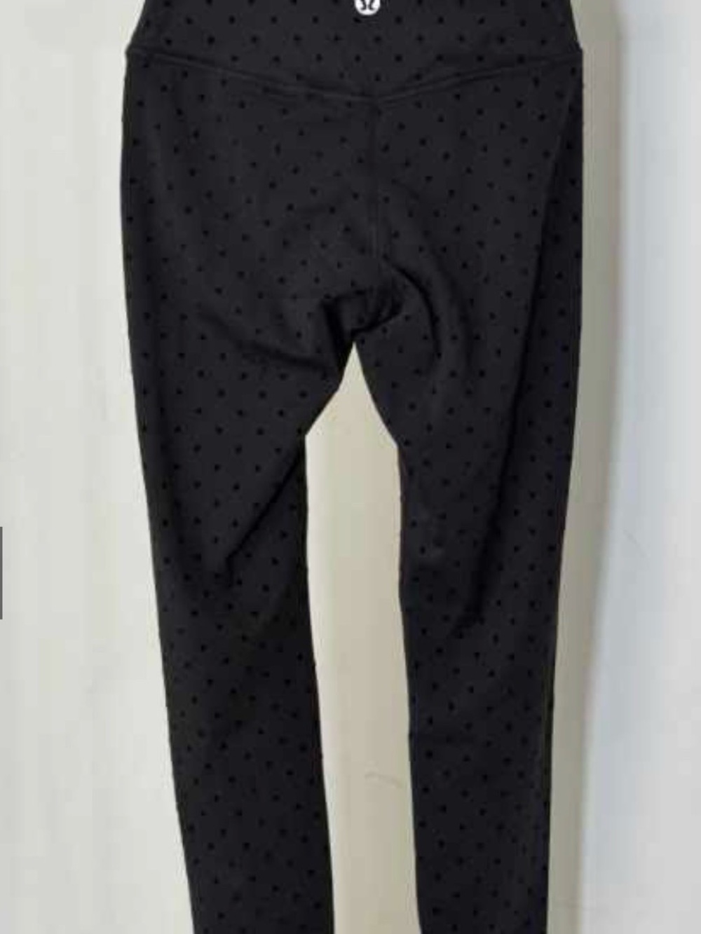 Lululemon polka dot flock Black Dot High-Rise Leggings size 12